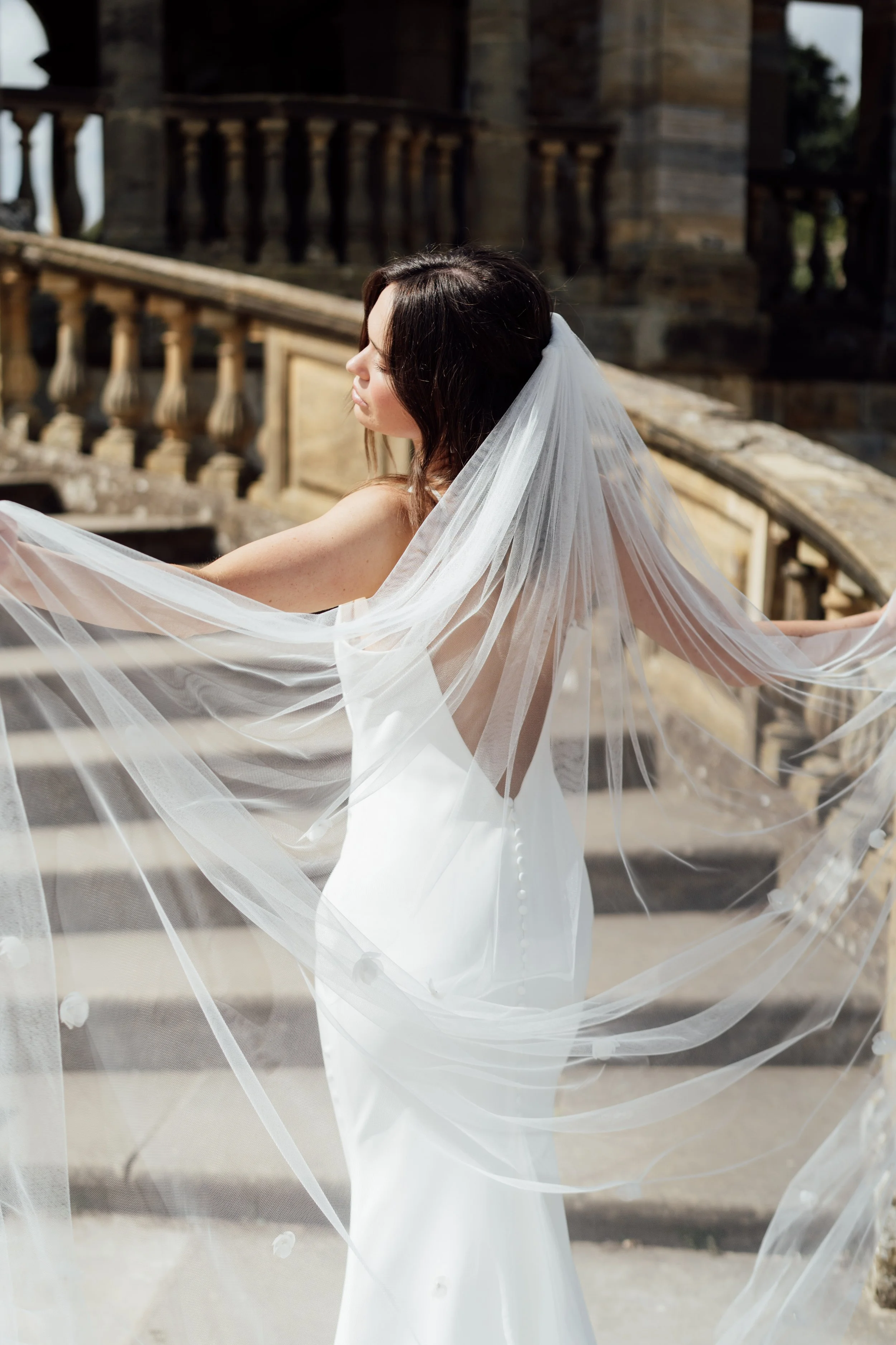 Claremont flower wedding veil — Eden b. Studio